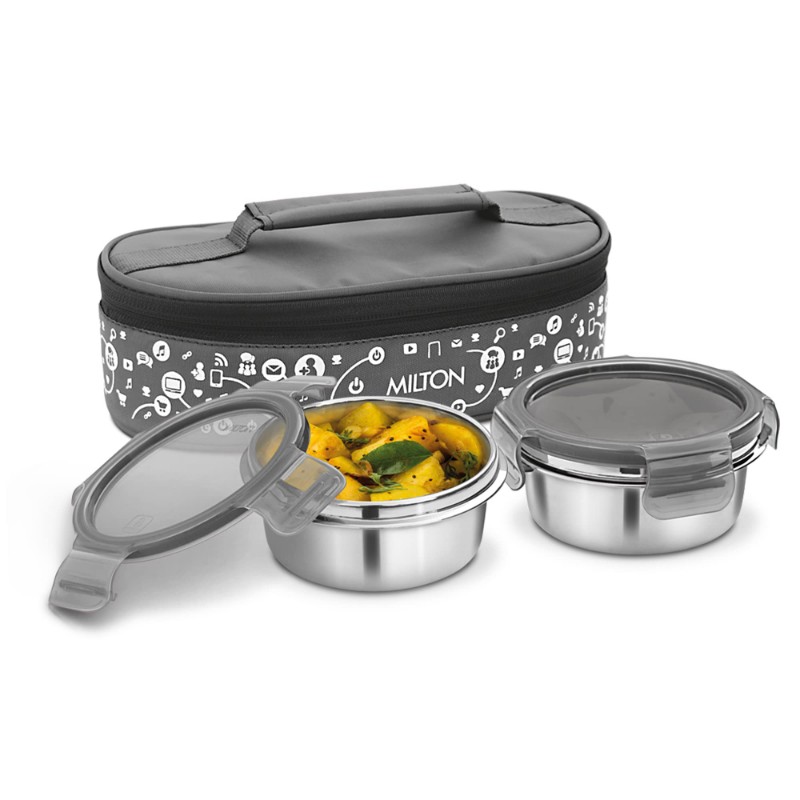 MILTON Lifestyle Lunch Stainless Steel Lunch Box,